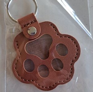 Paw Key Ring Fur Holder, Brown